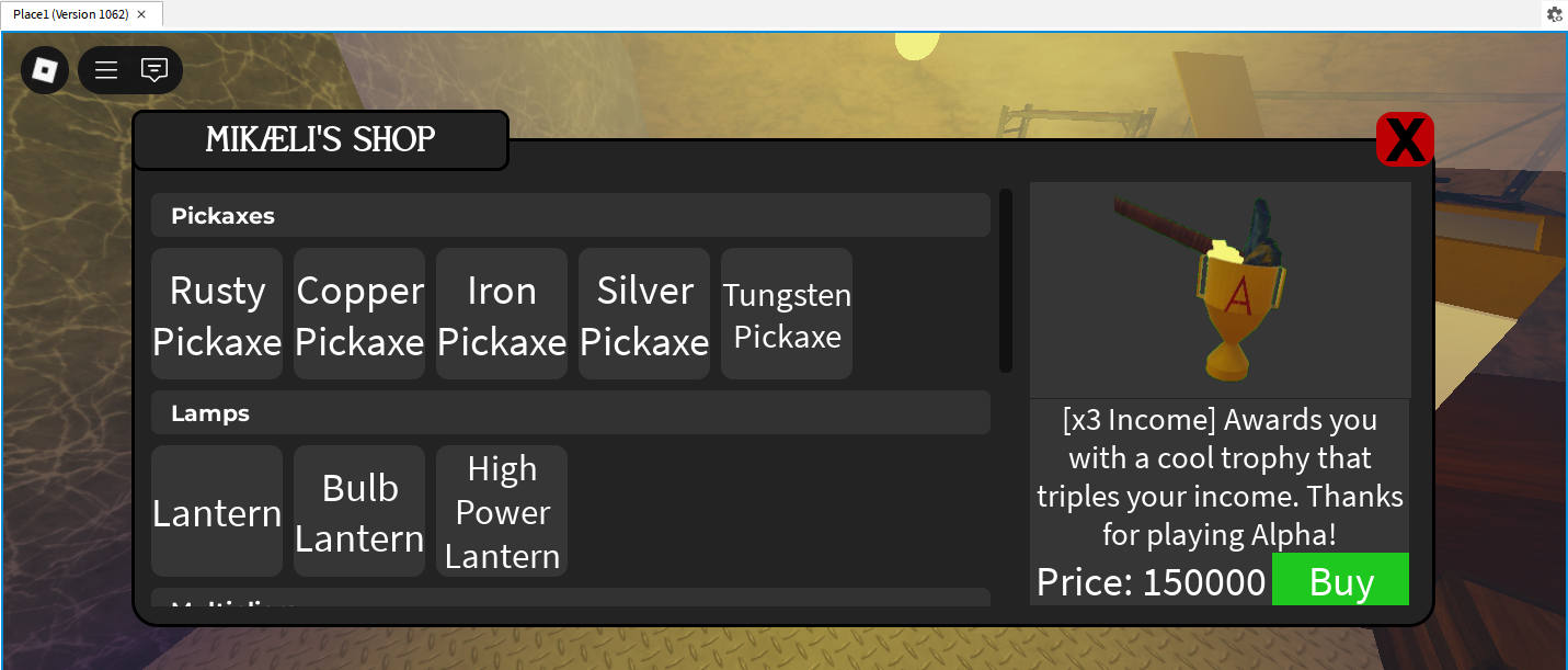 Version 1062, alpha 1.3